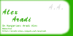 alex aradi business card